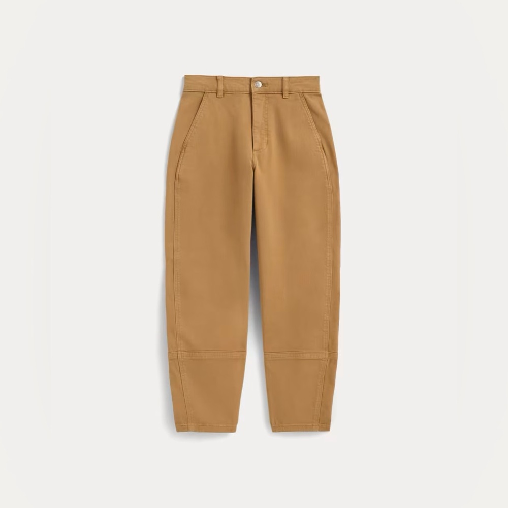 Everlane Utility Barrel Pants in tan